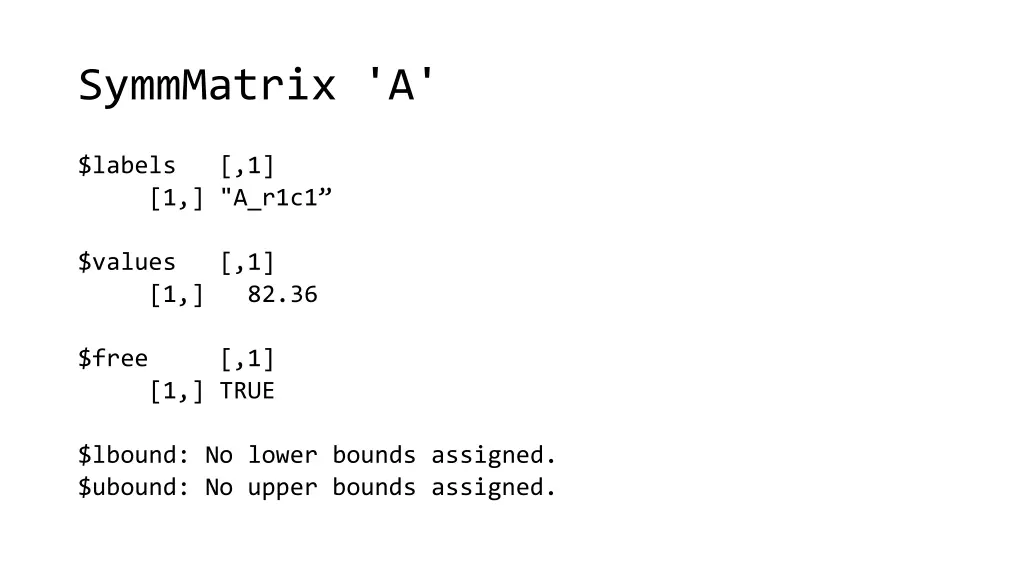 symmmatrix a