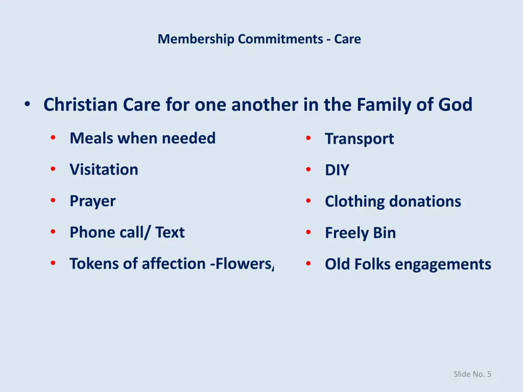 membership commitments care 4