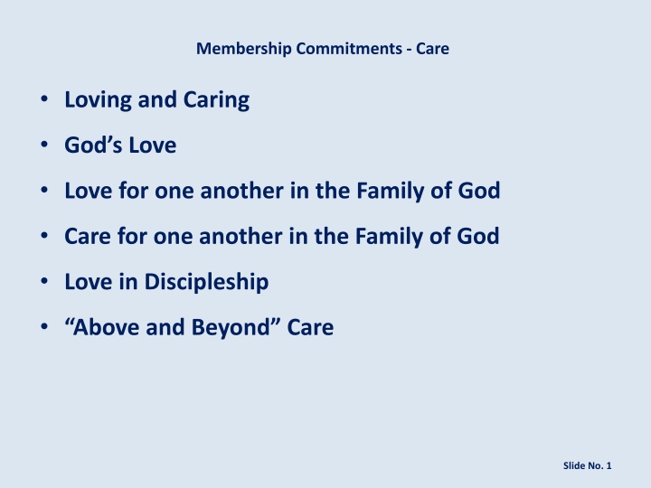 membership commitments care
