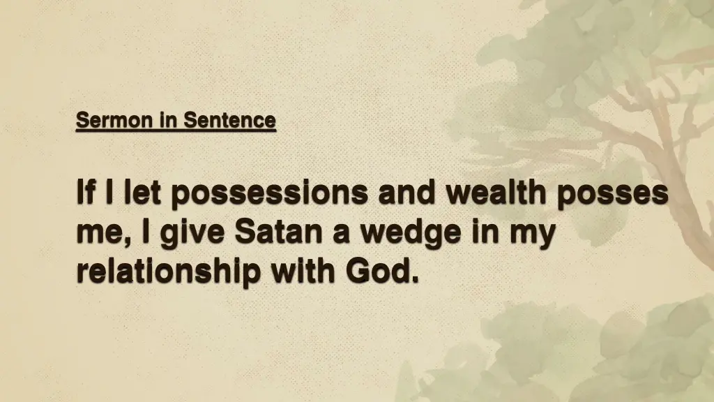 sermon in sentence