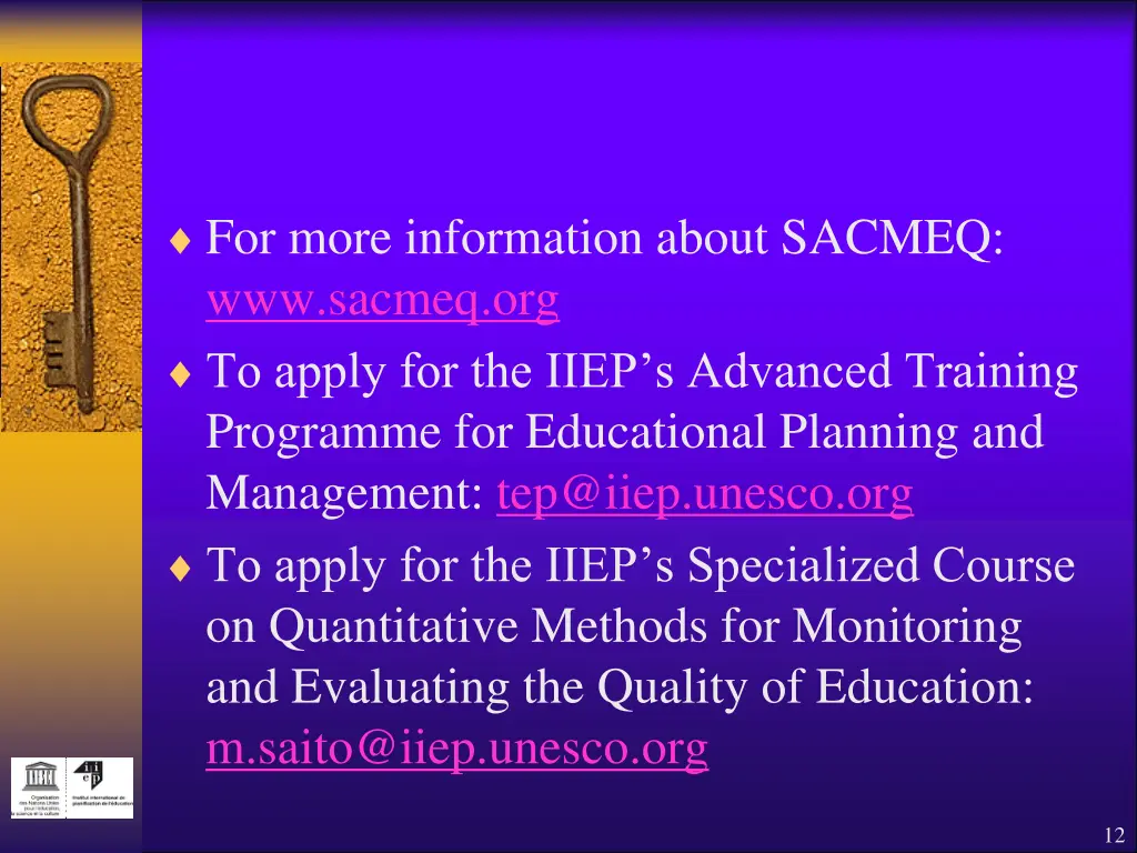 for more information about sacmeq www sacmeq