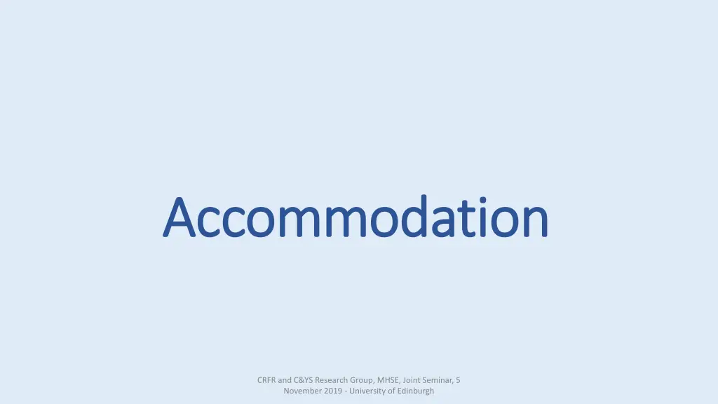 accommodation accommodation