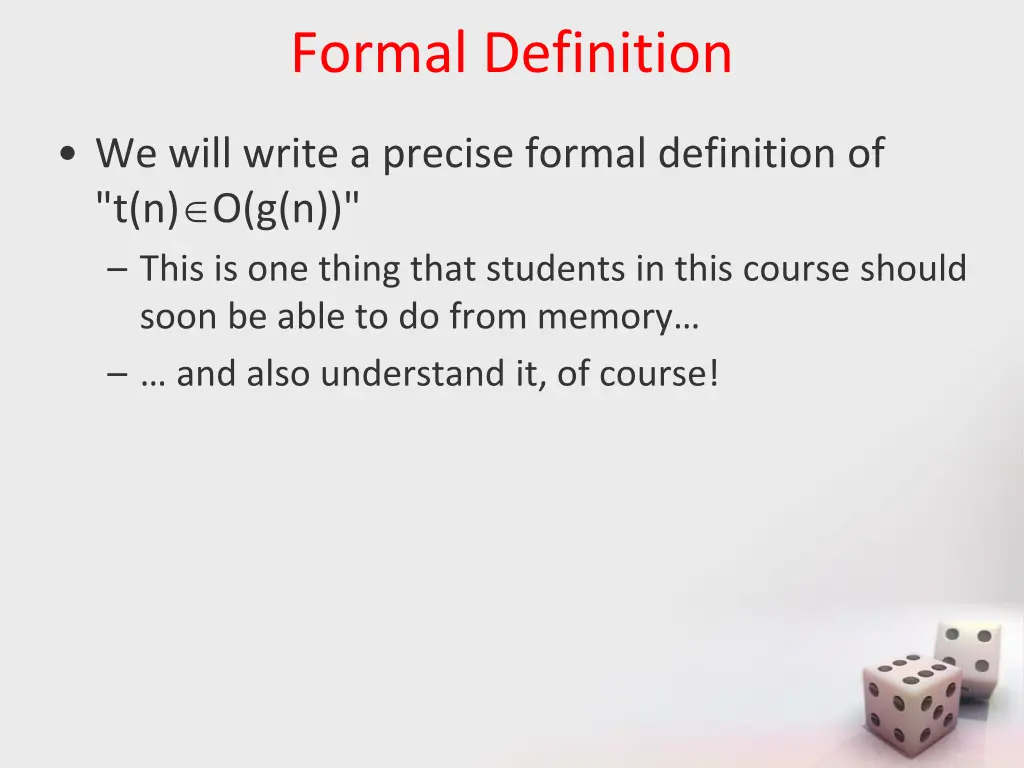 formal definition
