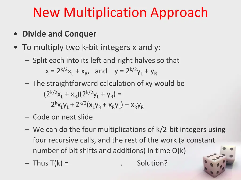 new multiplication approach