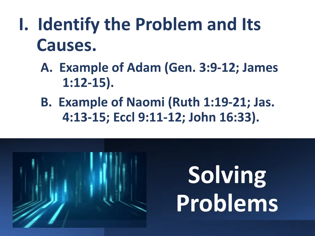 i identify the problem and its causes a example
