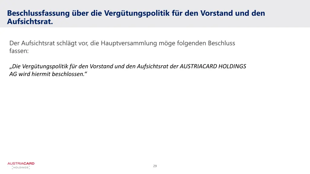 beschlussfassung ber die verg tungspolitik