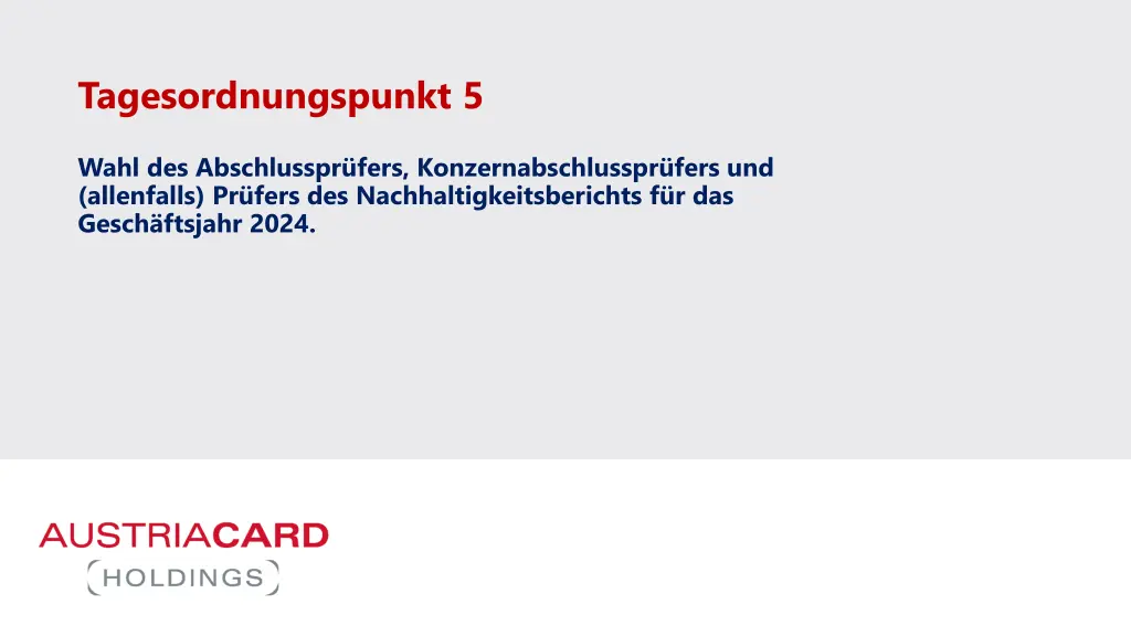 tagesordnungspunkt 5