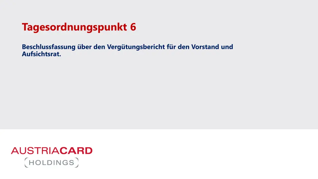 tagesordnungspunkt 6