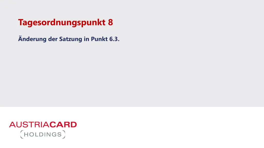 tagesordnungspunkt 8