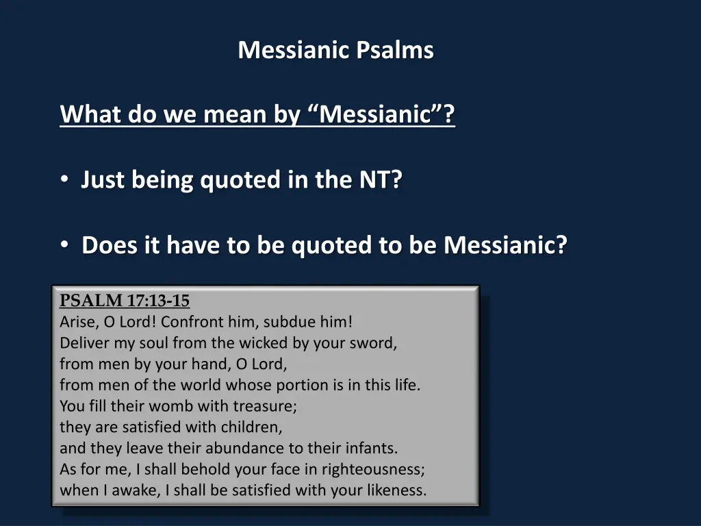 messianic psalms 2