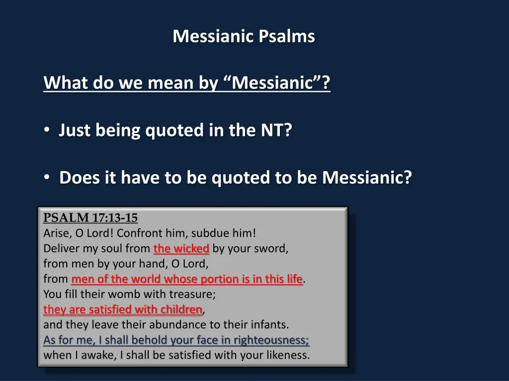 messianic psalms 5