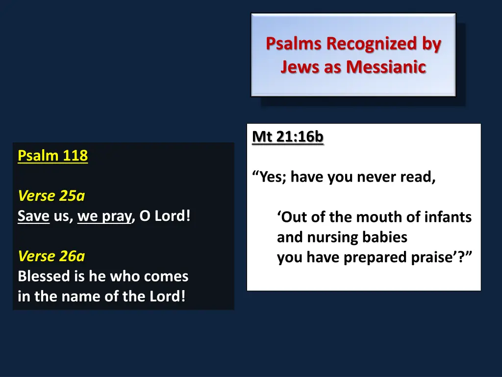 psalms recognized by jews as messianic 7