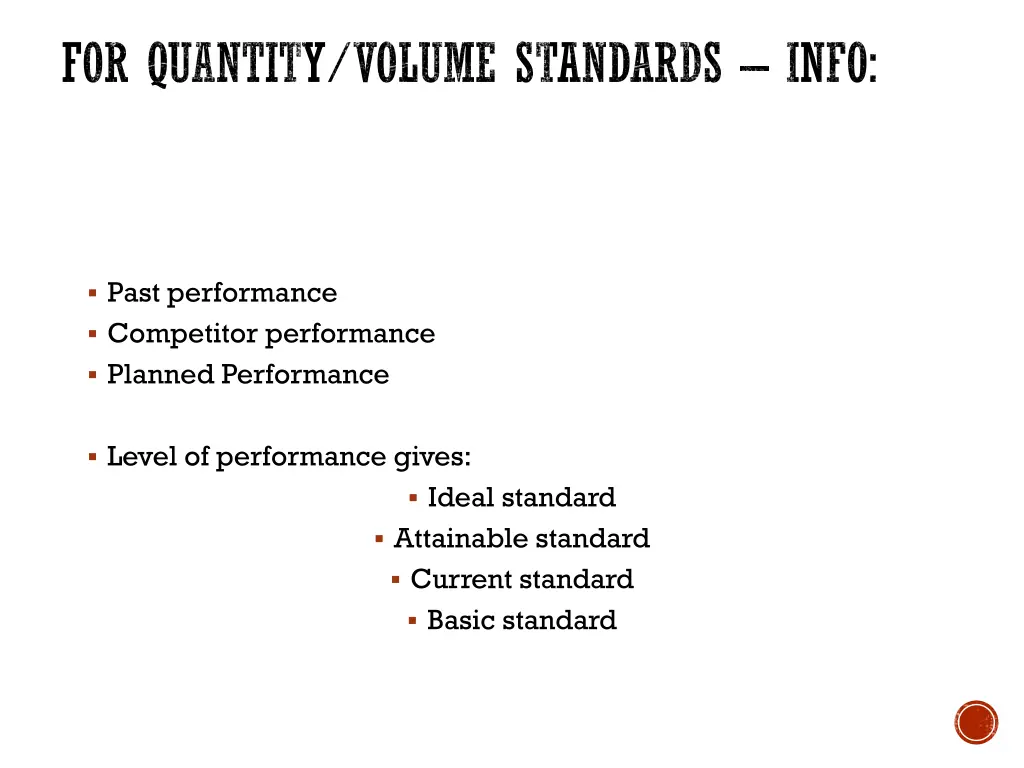 for quantity volume standards info