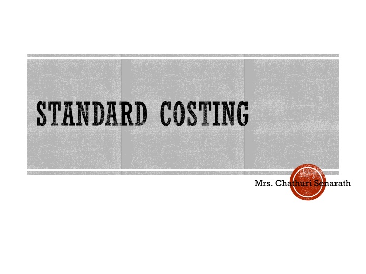 standard costing
