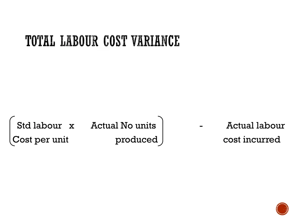 total labour cost variance