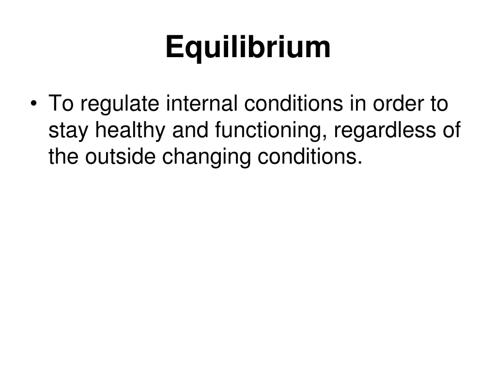 equilibrium
