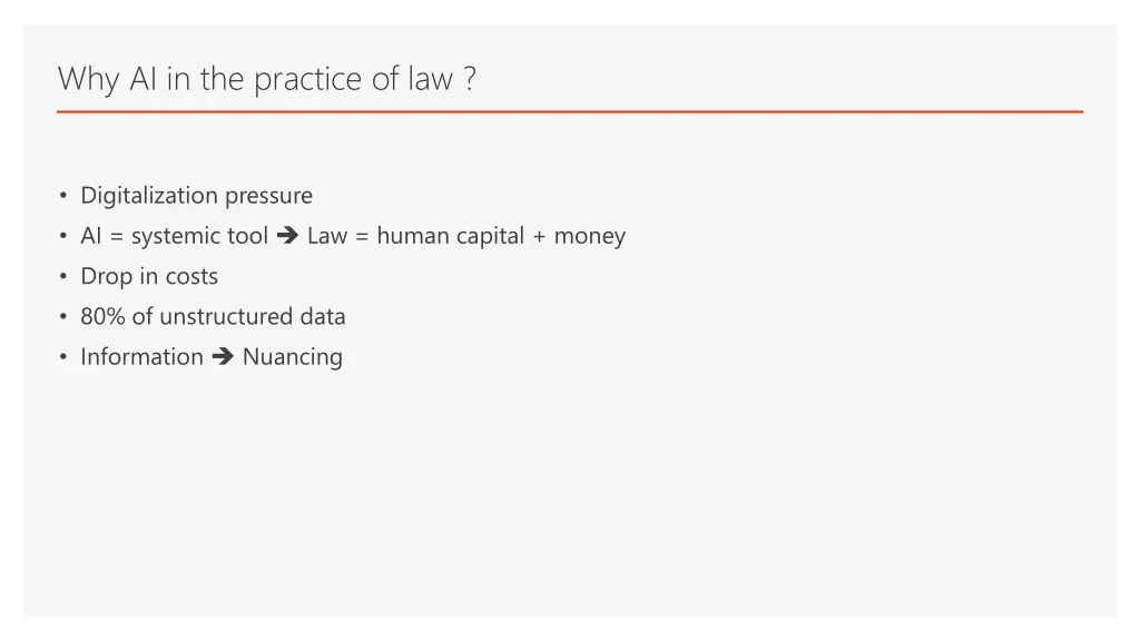 why ai in the practice of law