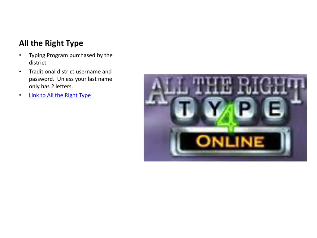 all the right type