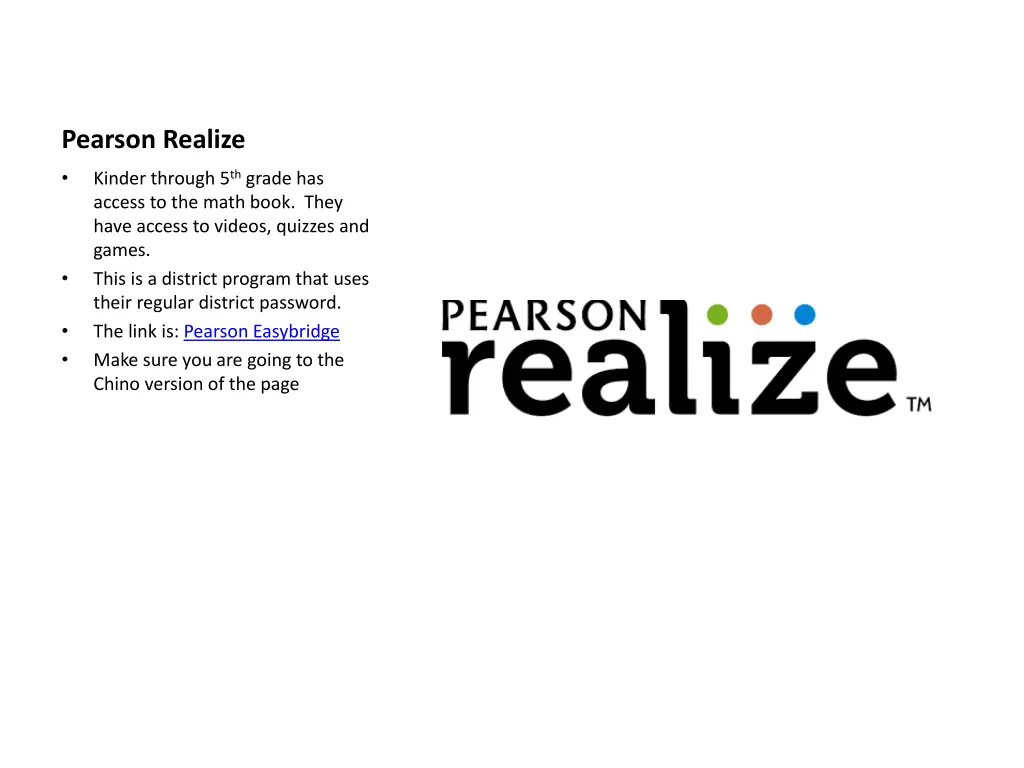 pearson realize