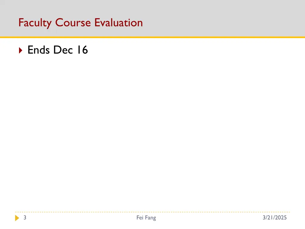 faculty course evaluation