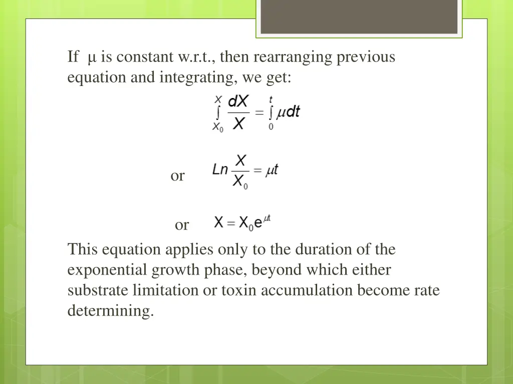 if is constant w r t then rearranging previous