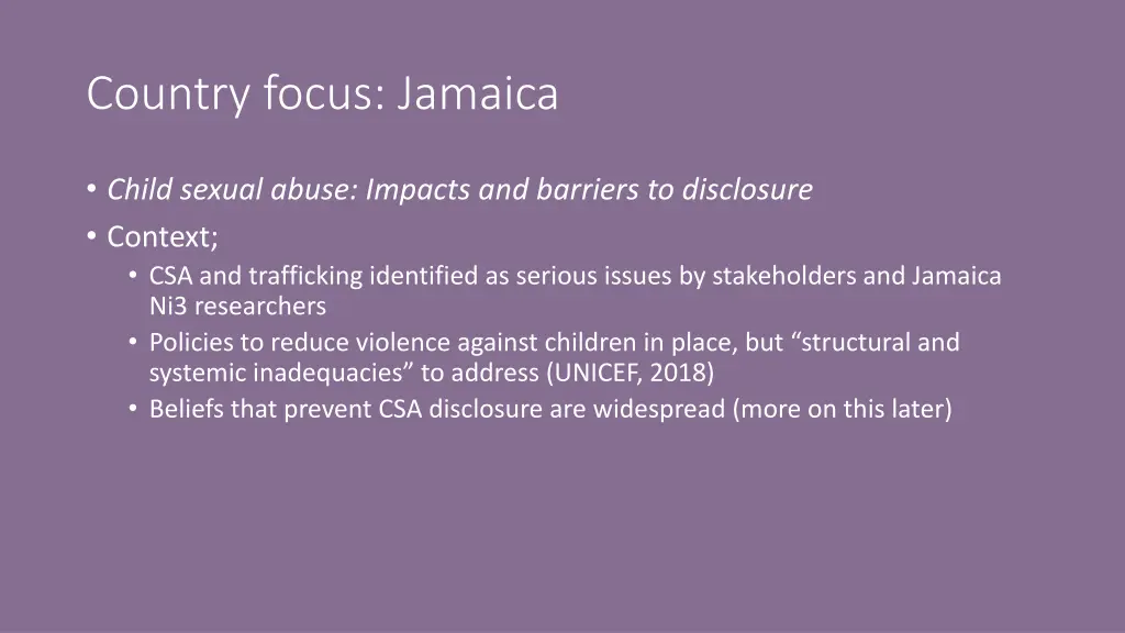country focus jamaica