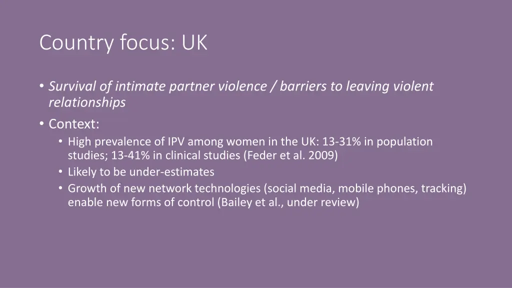 country focus uk