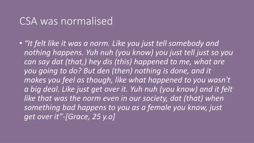 csa was normalised