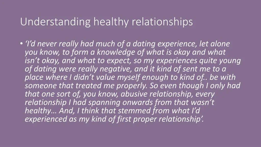 understanding healthy relationships