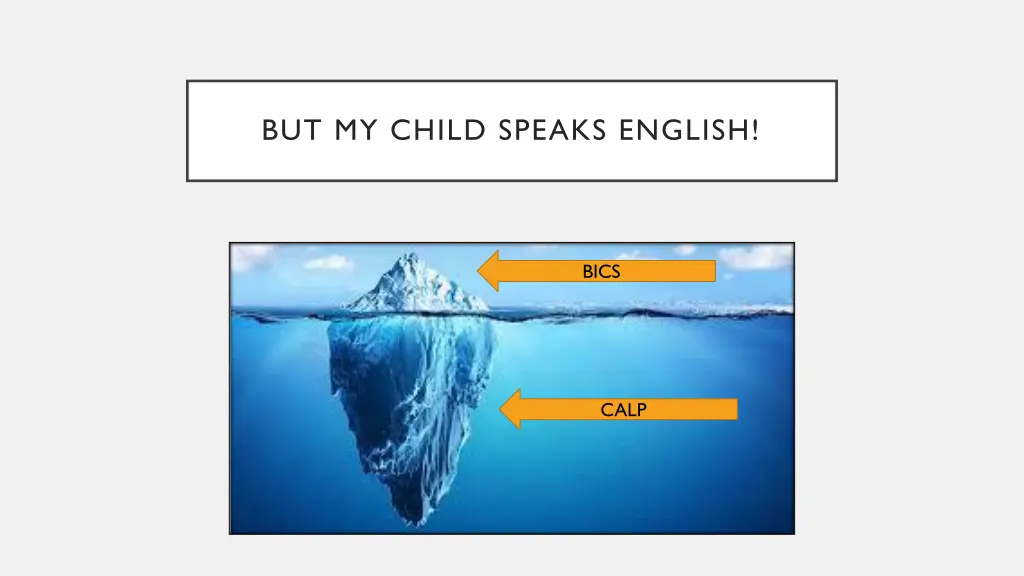 but my child speaks english