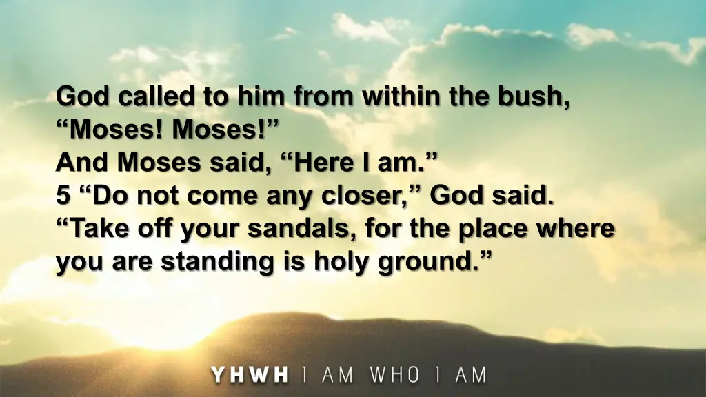 god called to him from within the bush moses