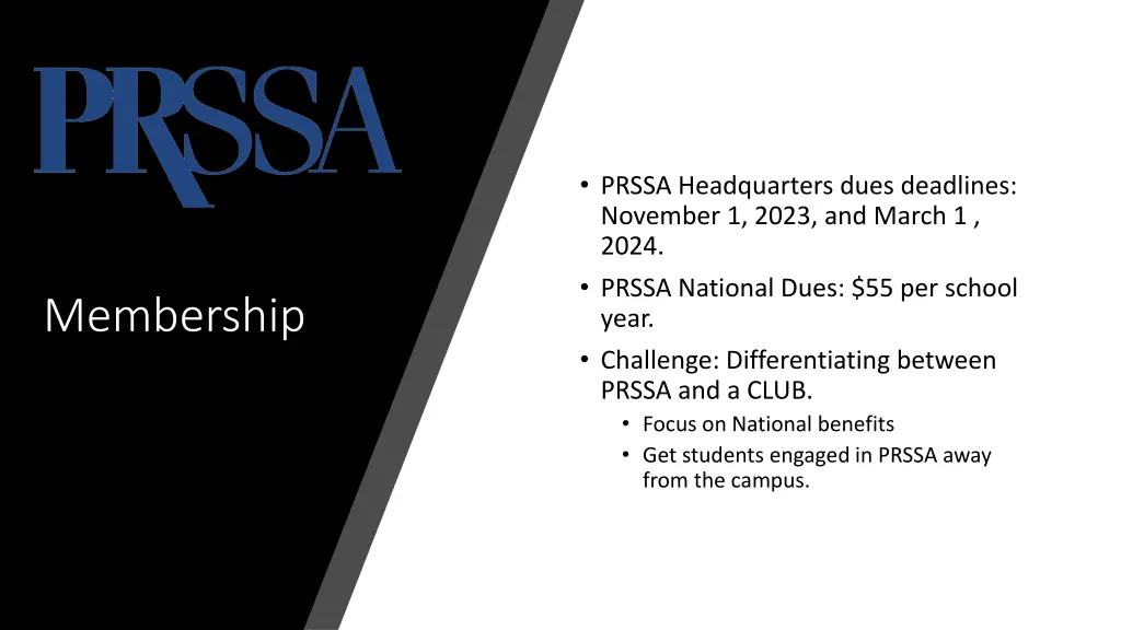 prssa headquarters dues deadlines november 1 2023