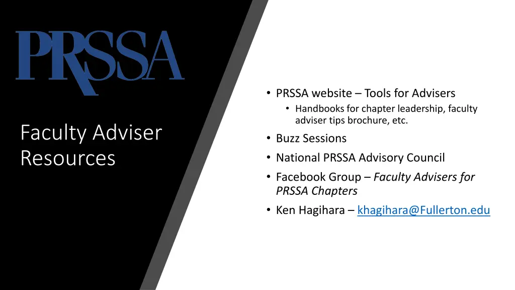 prssa website tools for advisers handbooks