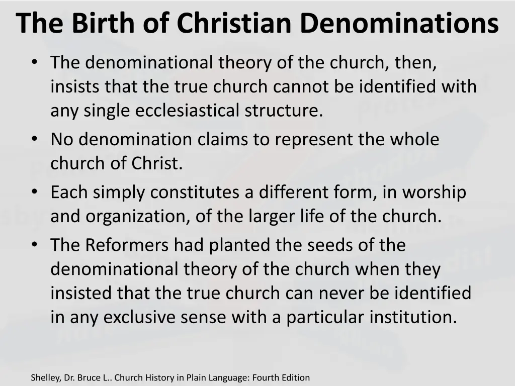 the birth of christian denominations 3