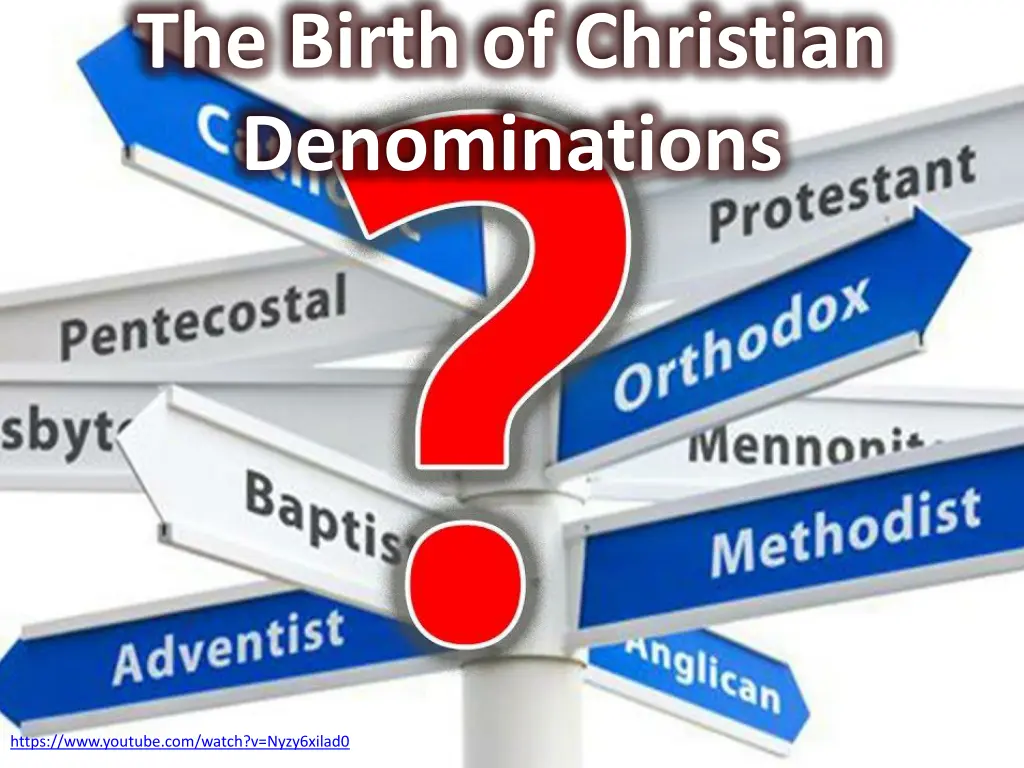 the birth of christian denominations