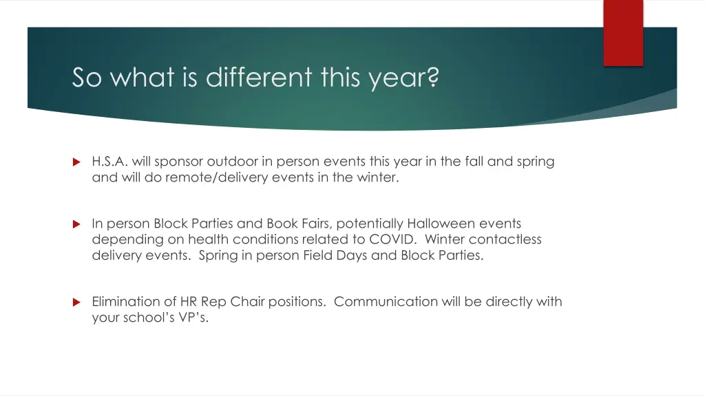 so what is different this year