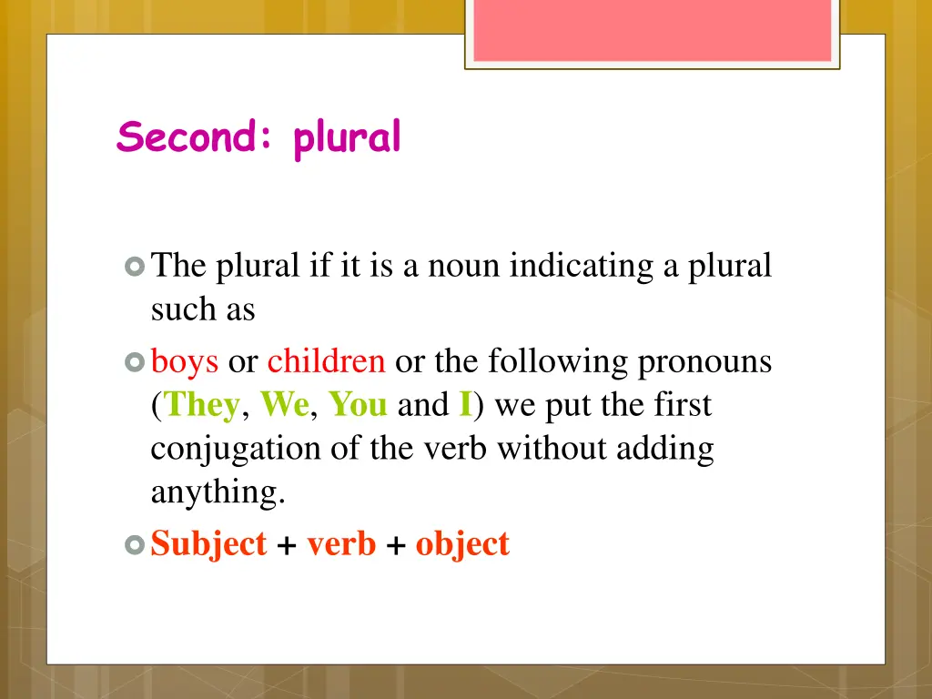 second plural