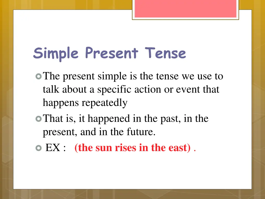 simple present tense 1