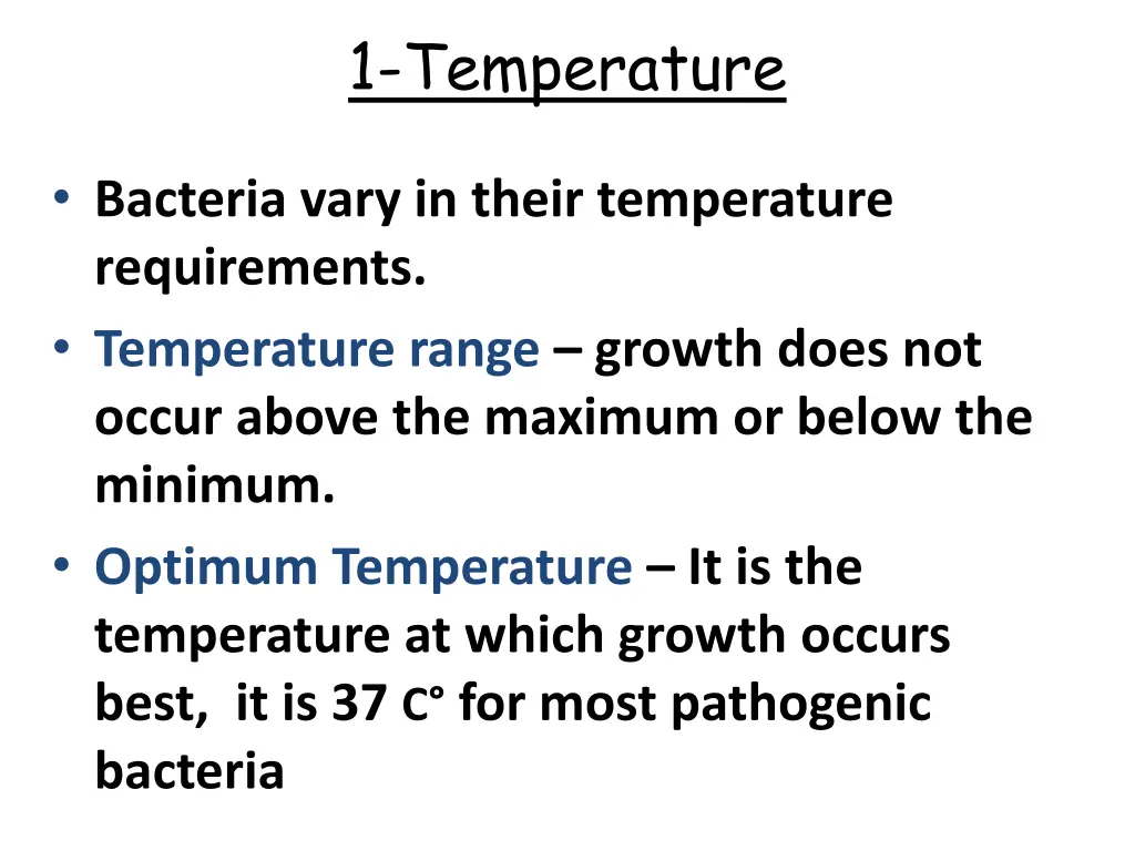 1 temperature