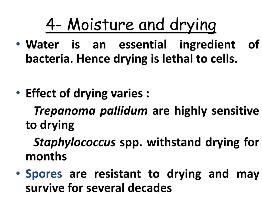 4 moisture and drying water is an essential