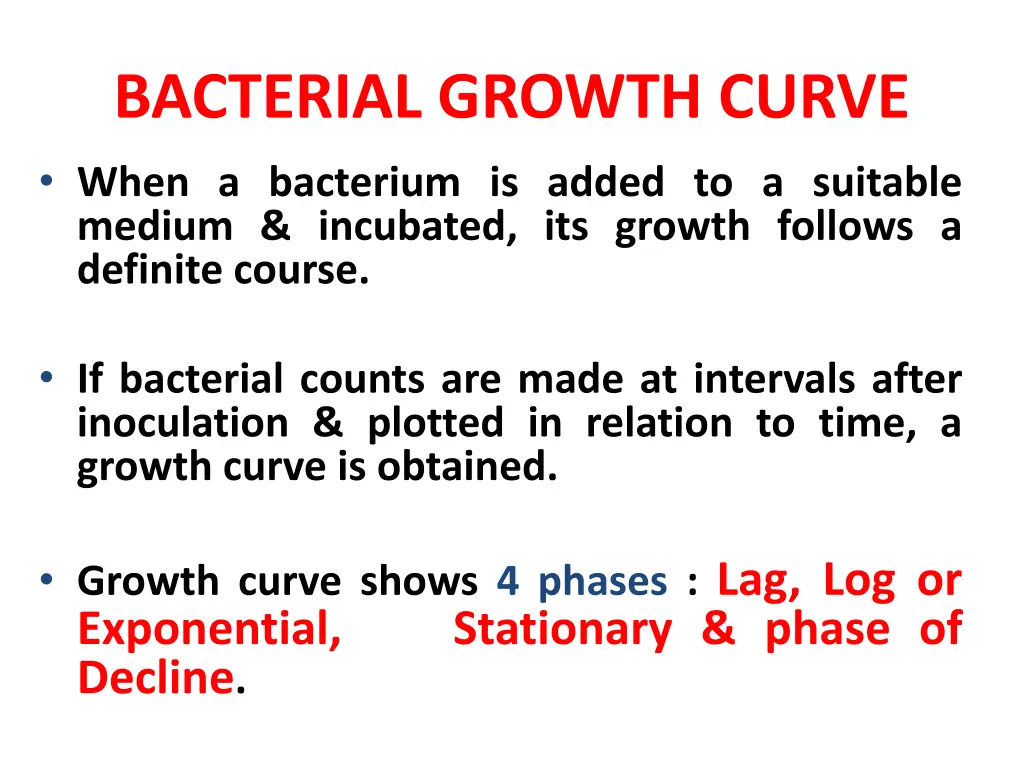 bacterial growth curve when a bacterium is added