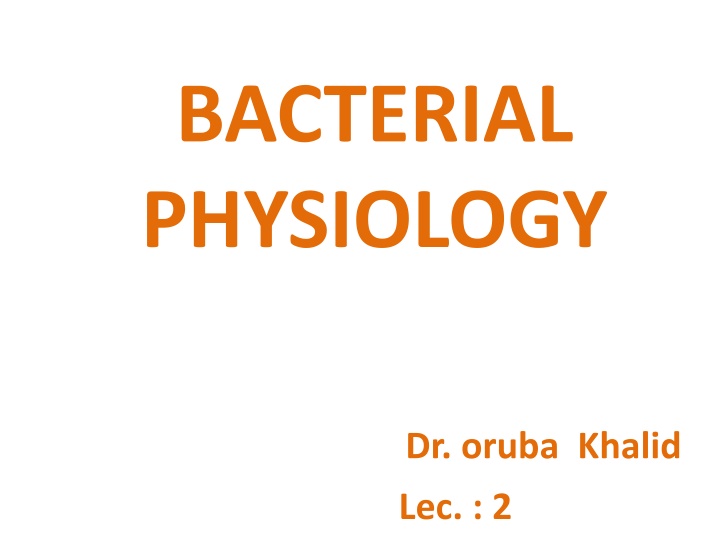 bacterial physiology