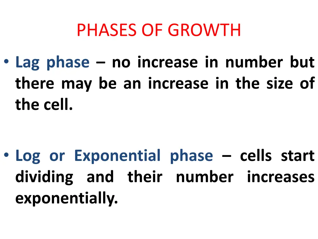 phases of growth