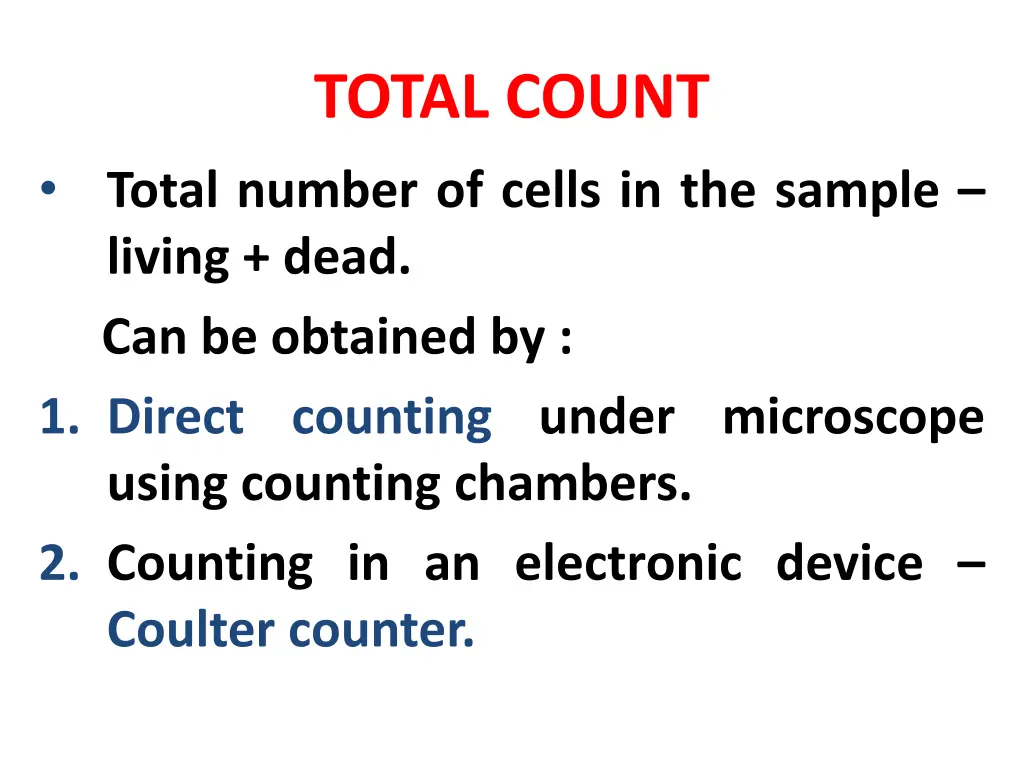total count
