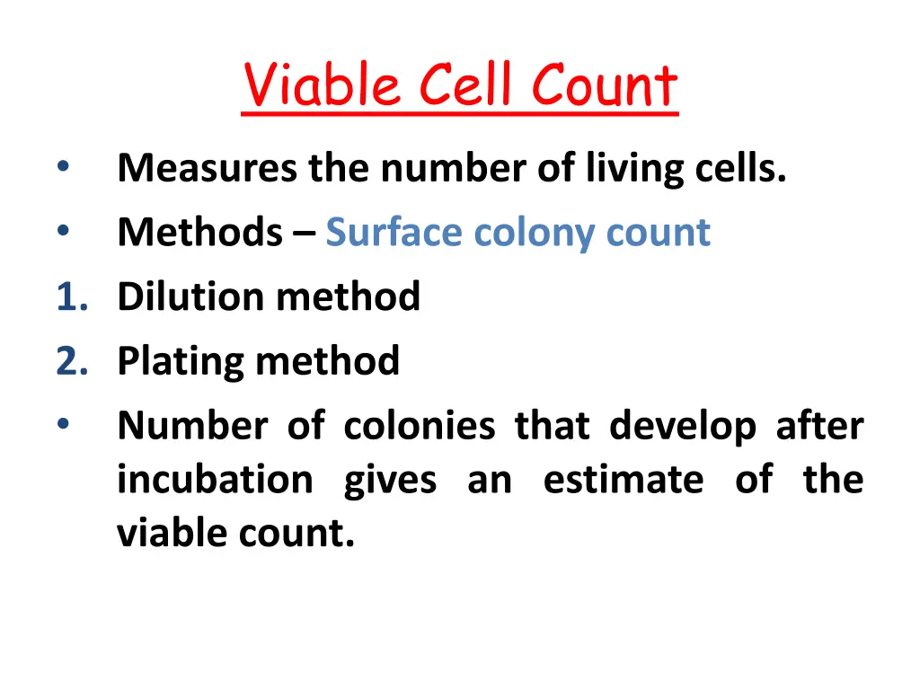 viable cell count