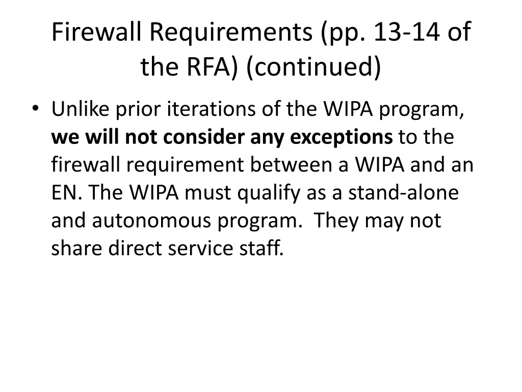 firewall requirements