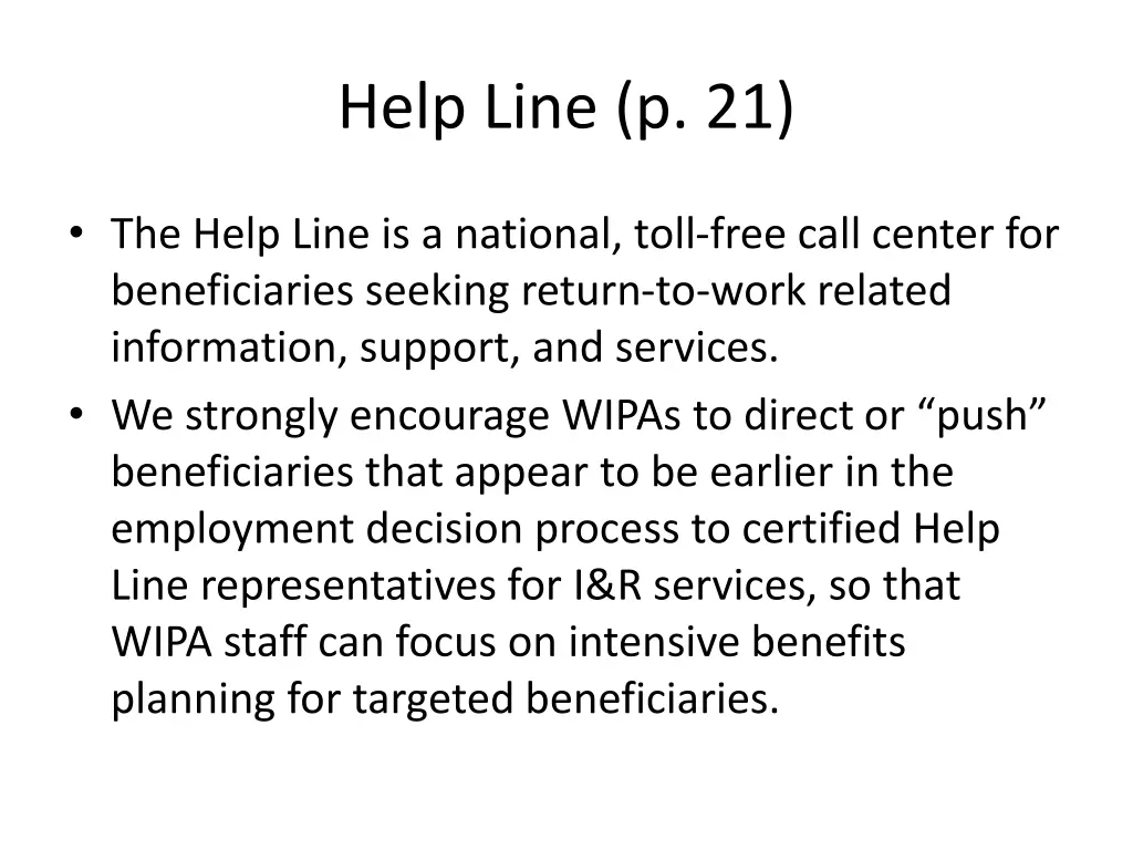 help line p 21