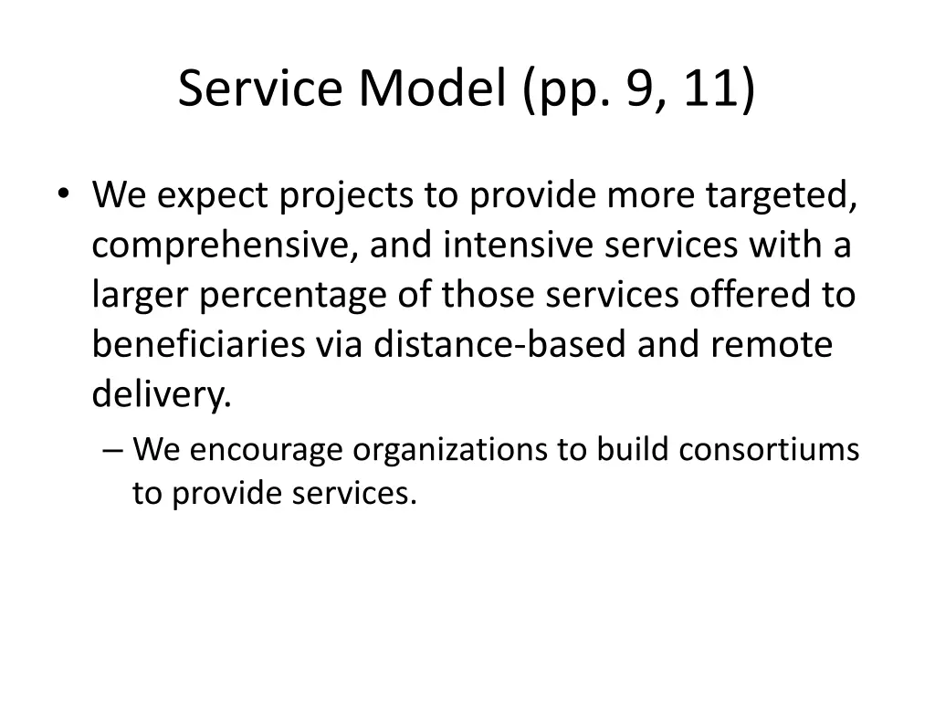 service model pp 9 11
