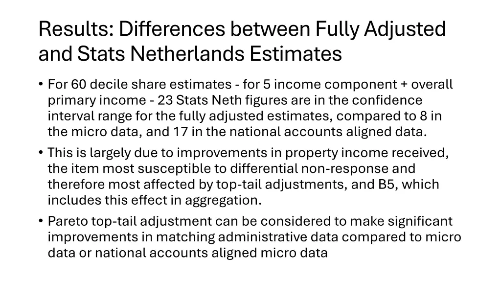 results differences between fully adjusted 2