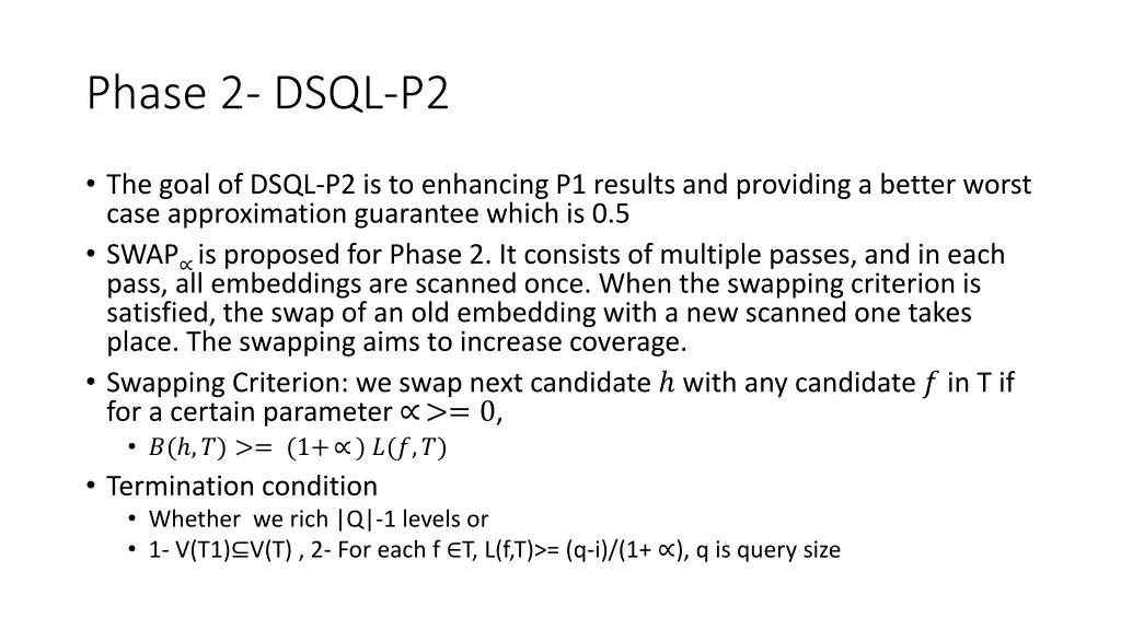 phase 2 dsql p2